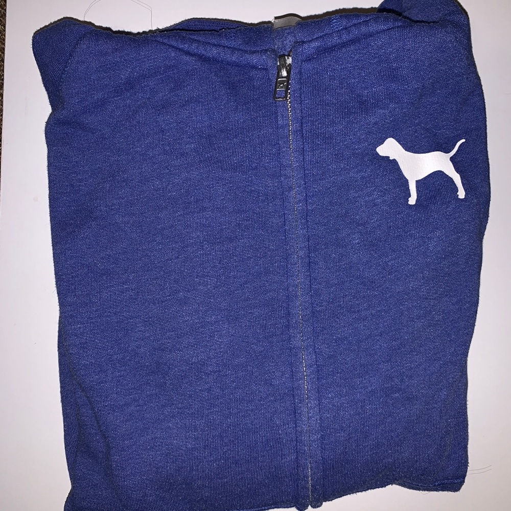 PINK blue zip up